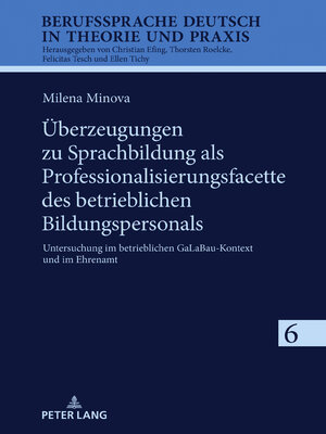 cover image of Ueberzeugungen zu Sprachbildung als Professionalisierungsfacette des betrieblichen Bildungspersonals